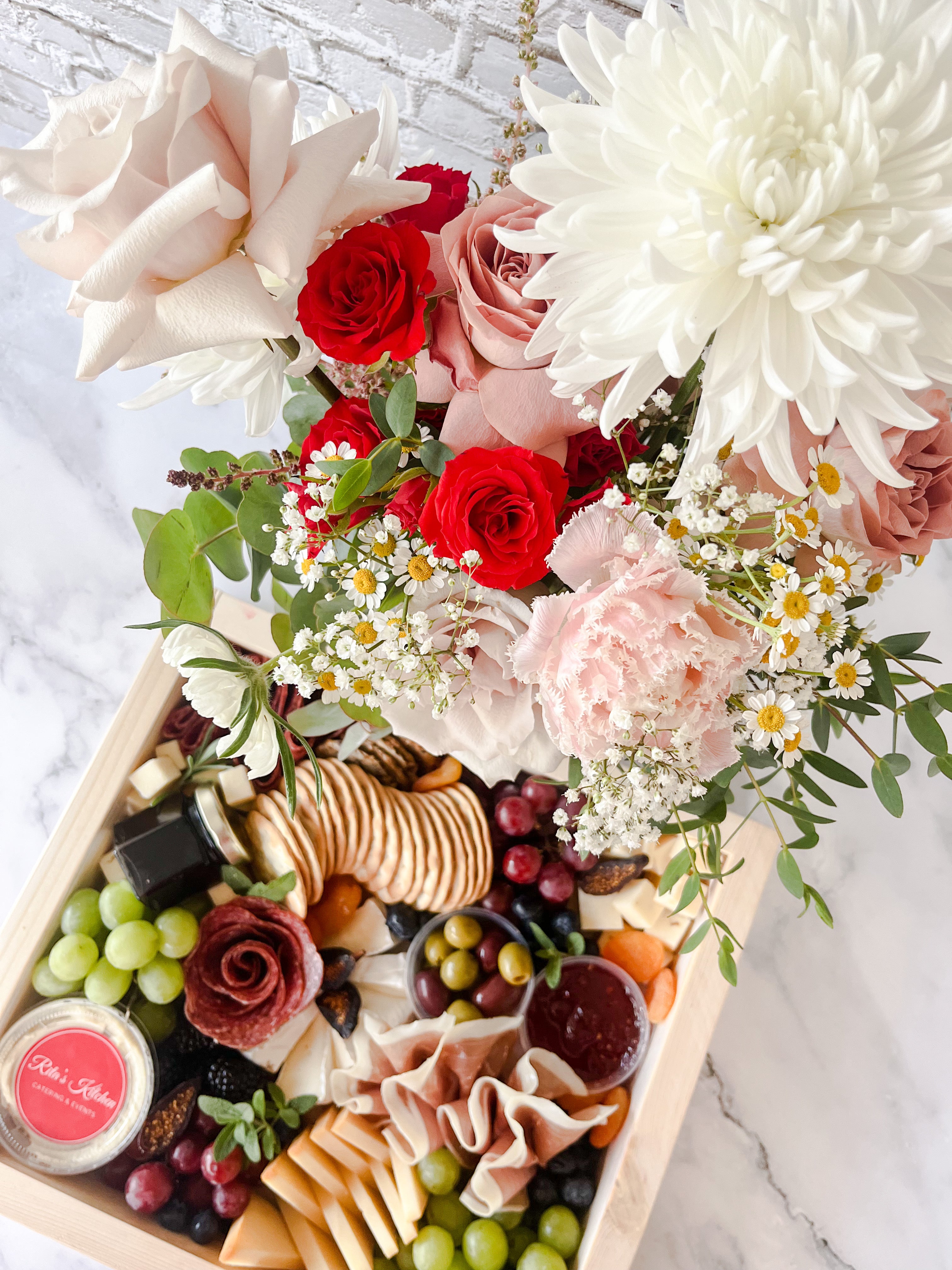 Box with Floral arrangements